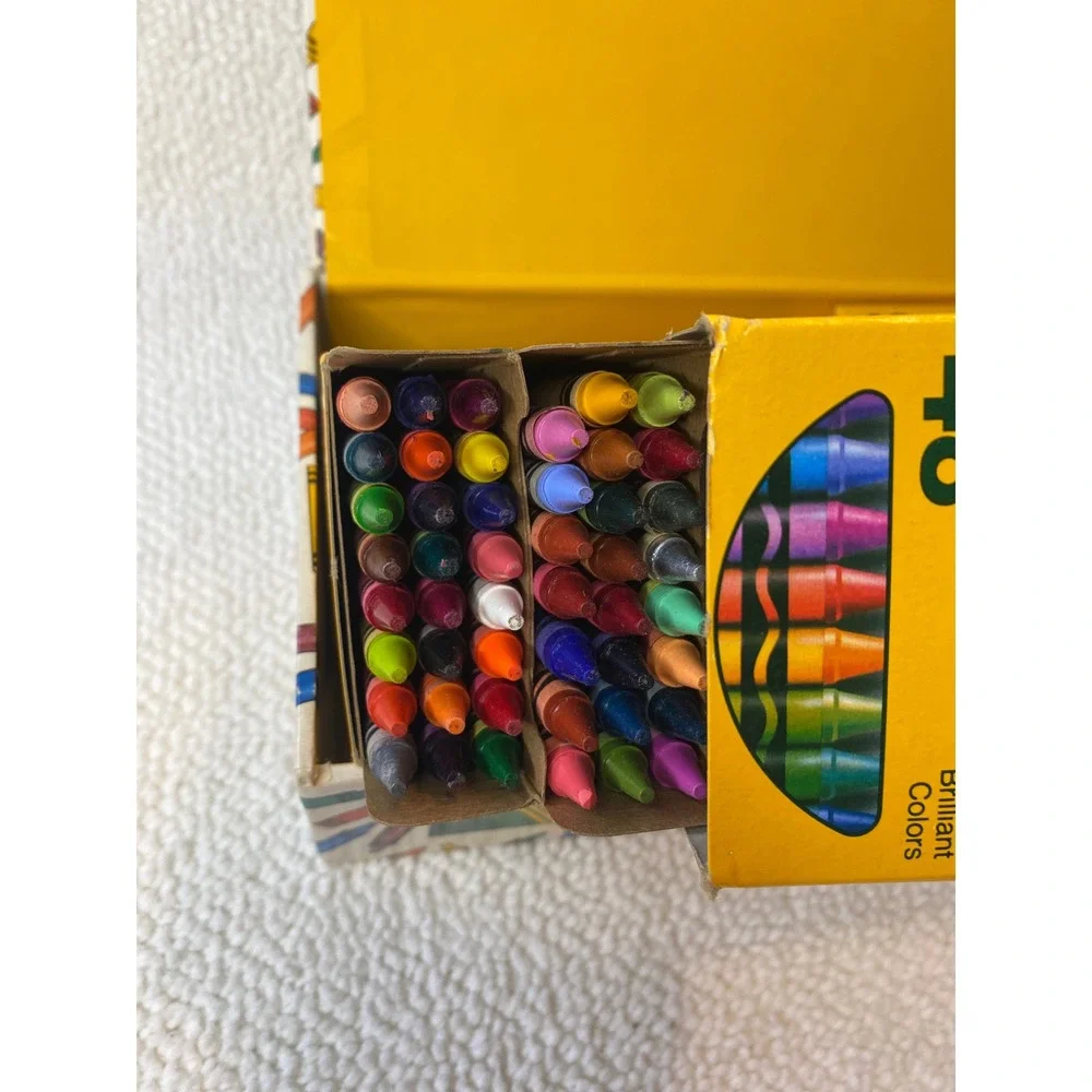 Vintage Crayola Collector Box 1992 w/ Two 48ct Boxes & Neons Unused‎ One Missing